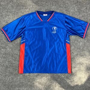 Athletic Apparel Cobra Soccer Jersey Men's XL Blue Red Vintage Sportswear USA